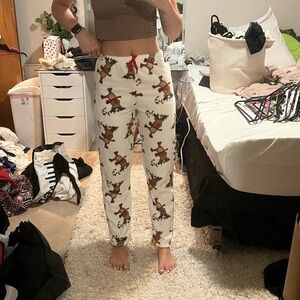 Cozy Reindeer Print Pajama Pants